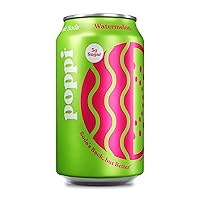 Vista 18 de POPPI - Soda prebiótica de limonada de fresa, lata de 12fl. oz