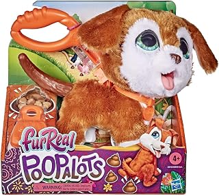 furReal Poopalots Big Wags Interactive Pet Toy, Connectible Leash System, Ages 4 and Up