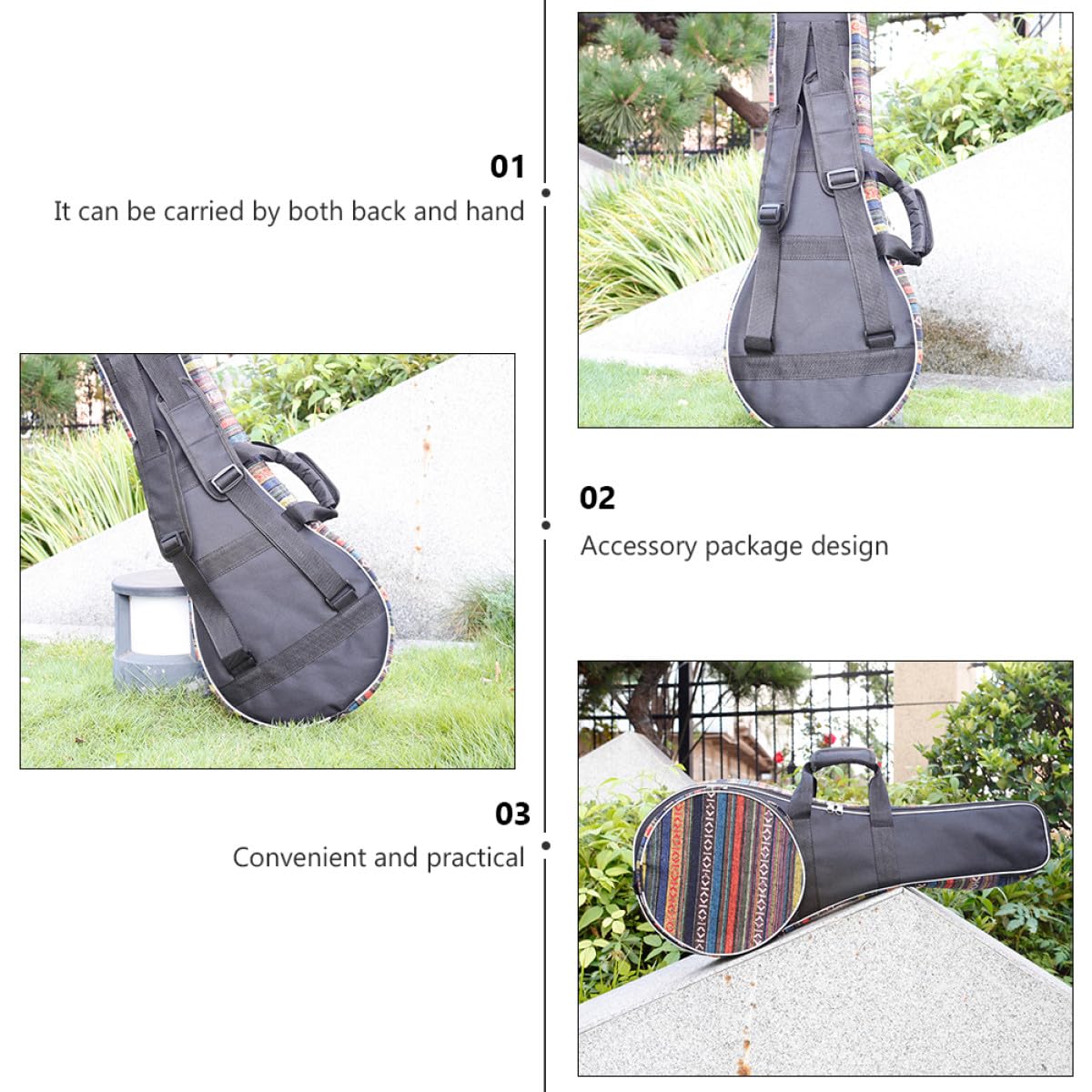 Borsa da Viaggio per Mandolino Imbottitura Spessa e Stile Nazionale, Adatta a Musicisti e Appassionati