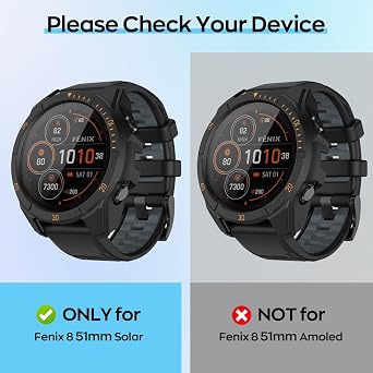 ISABAKE Watch Case Cover with Screen Protector for Fenix 8 51mm Solar
