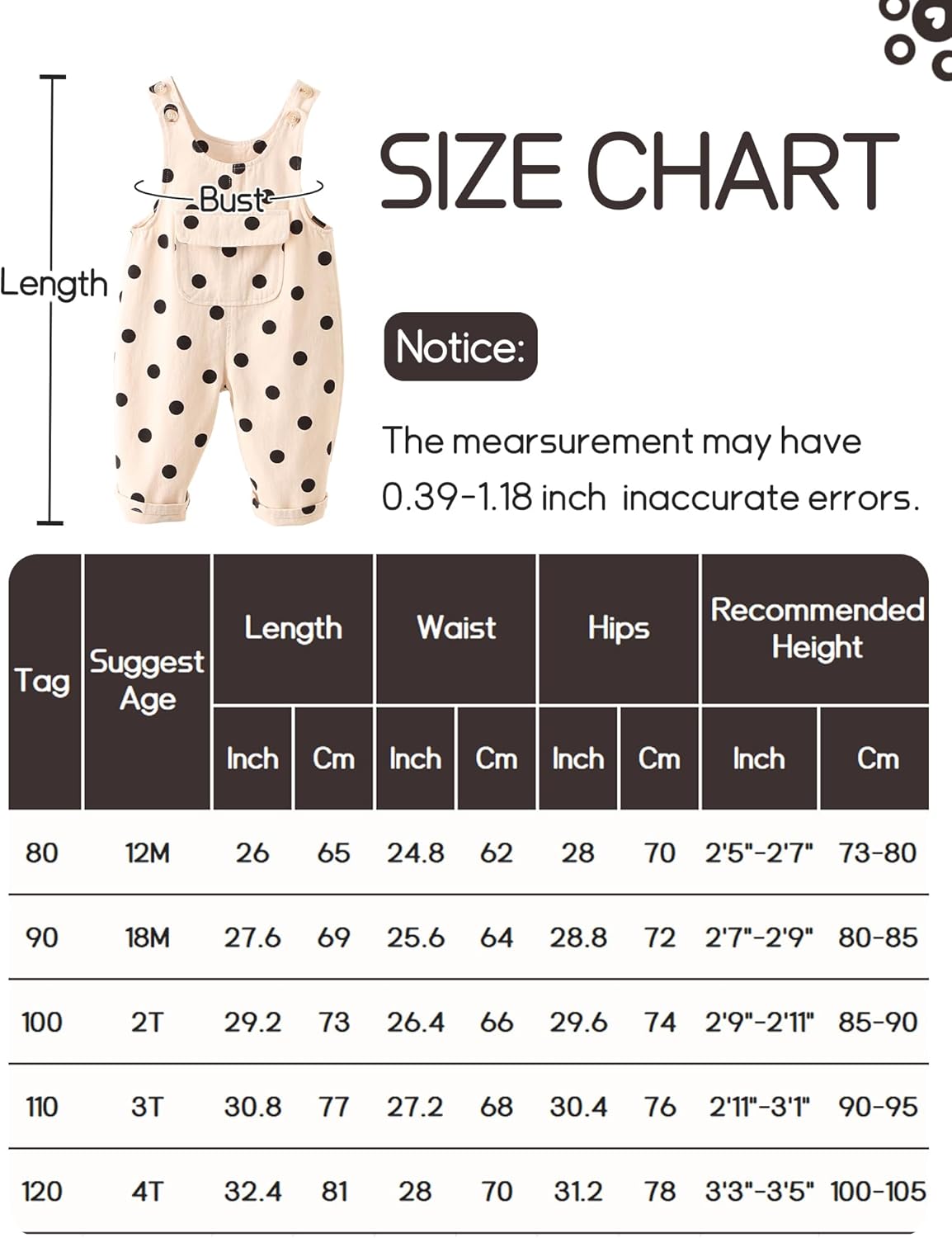 Happy Cherry Baby Boys Girls Jean Overalls Kids Denim Suspender Pants with Pocket Cute Romper Sleeveless Jumpsuit