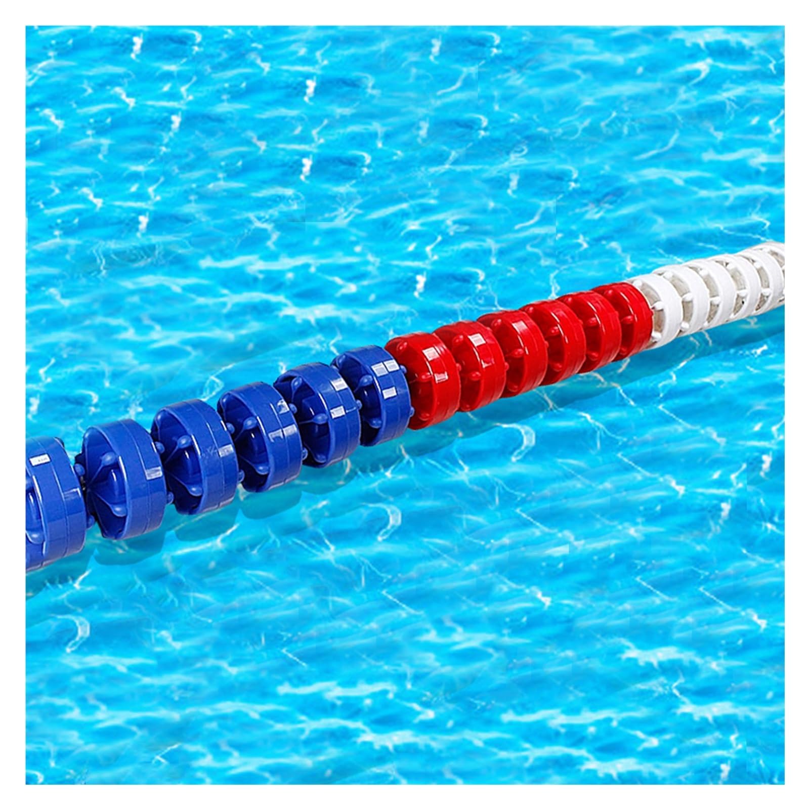 Corde de séparation de piscine de 9,1m avec bouée en nylon pour zone peu profonde