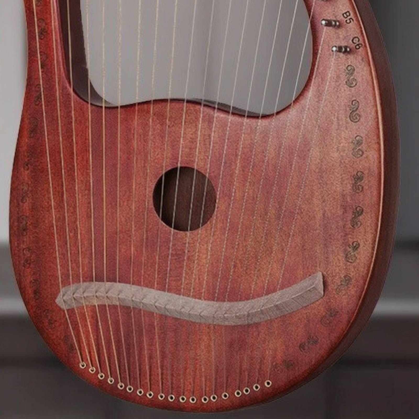 Arpa con 19 Corde Compatta Strumento a Corda a Scatola Scatola Portatile Strumento per Studenti, Musicisti, Studio, Blu Marino