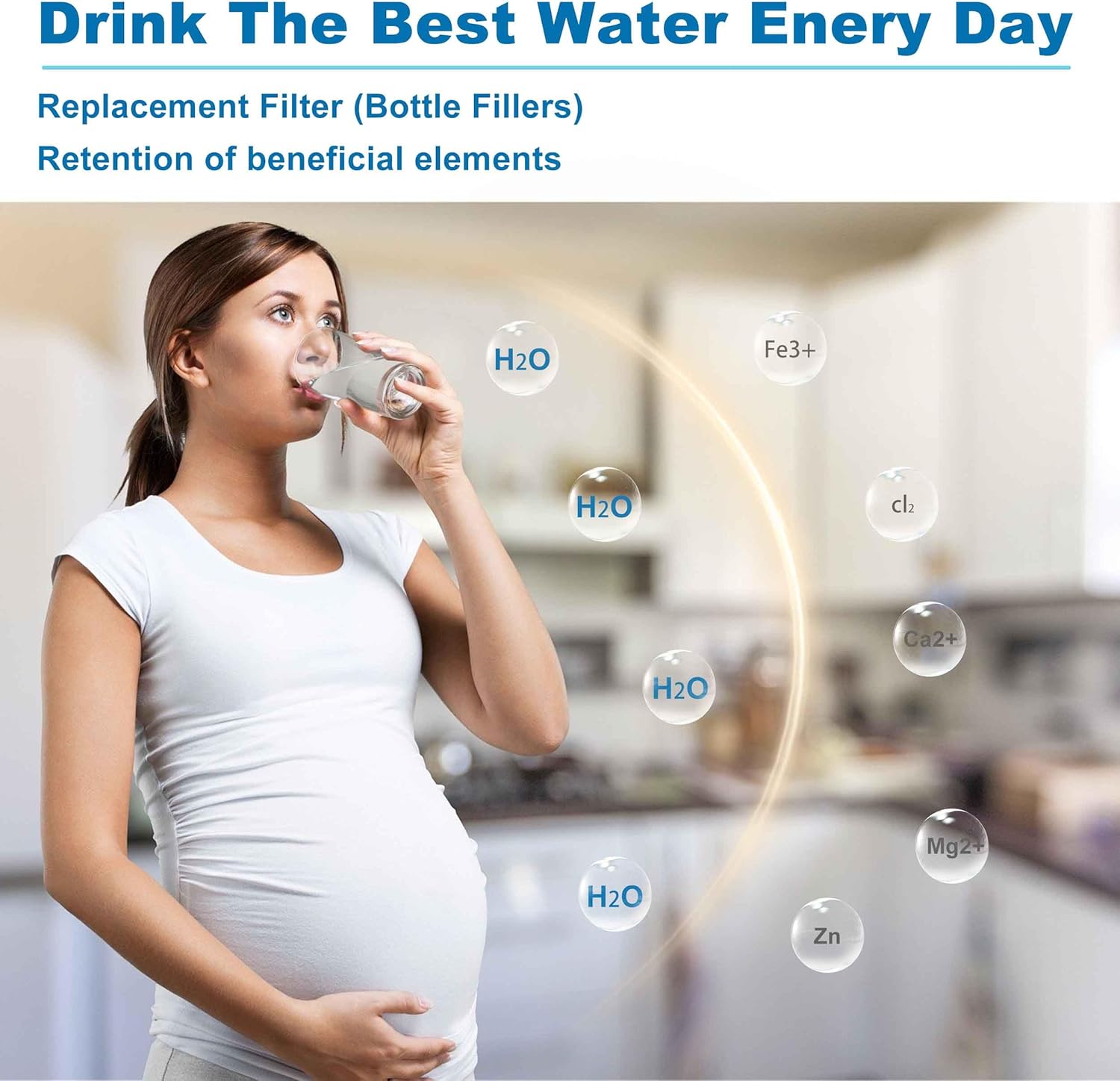 Water Filters, Replacement for 55898-C®, Compatible with Water Sentrys Filling Stations, Replacement for Halsey Taylor Drinking Fountain Replacement Filter, 3000 Gal No Chip (2pack)