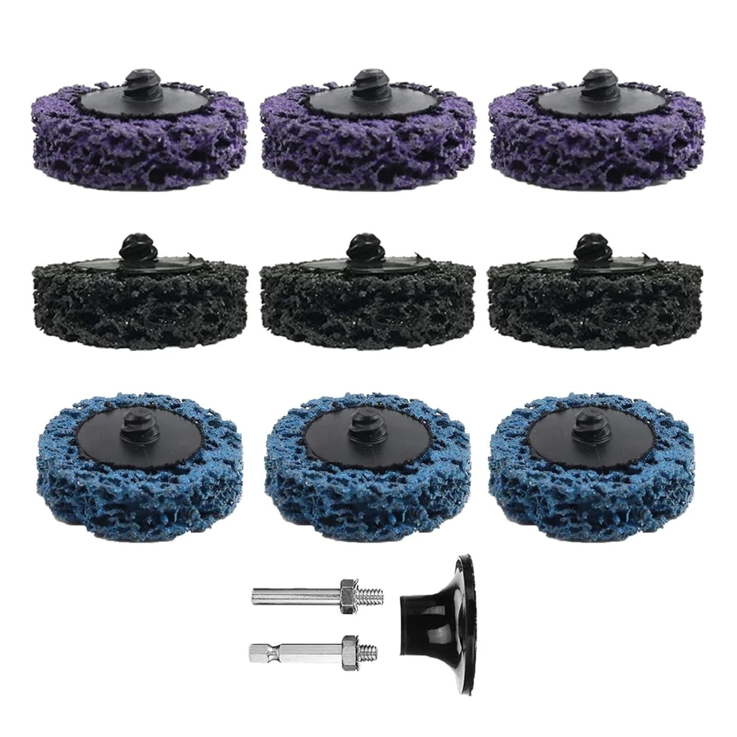 10PCS Rust Remover Abrasive Wheel Discs 50mm Angle Grinding Polishing Strip Discs for Metal Workpiece Surface Treatment(Blue)