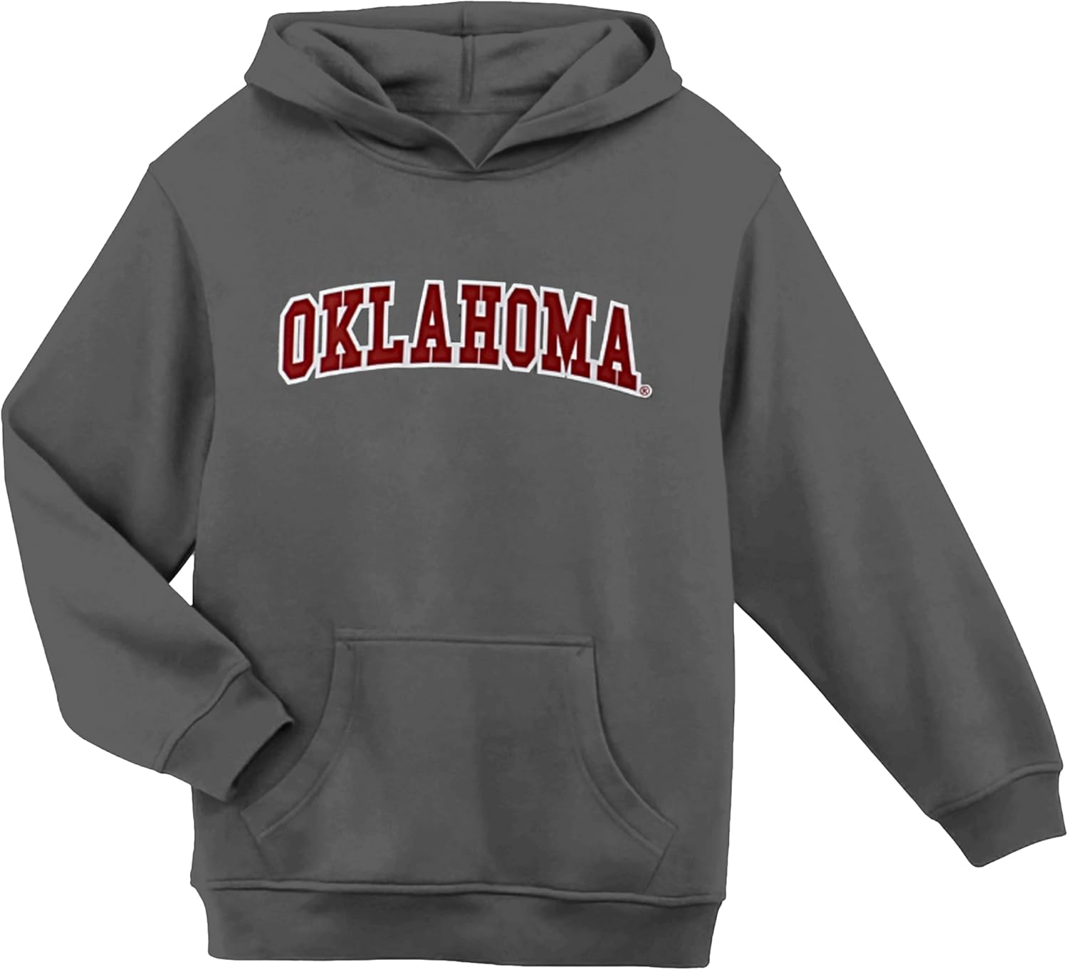 Little King NCAA Youth Boys Hoodie Sweatshirt With Twill Letters-Dual Blend-Dark Gray YS YM YL YXL - Image 2