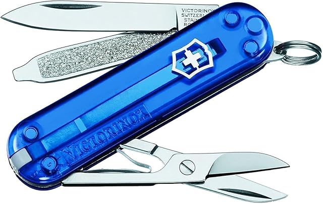 Victorinox Classic SD Pocket Knife,Blue (Transparent Blue) ,58 mm