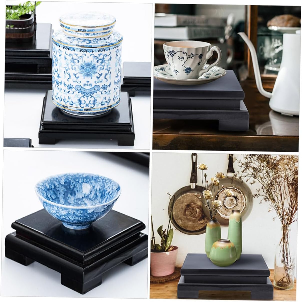 Alipis Wooden Plant Stand Riser for Indoor Garden Solid Wood Display Pedestal for Flower Pots and Aquatic Tanks Rustic Home Height