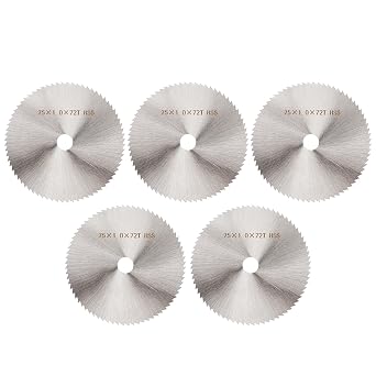 3 Inch Hss Circular Saw Blade 5Pack, W3/8" Arbor Hole Cutting Wheel for Wooden Woodworking Wood Crafts Making Pipe Cutting