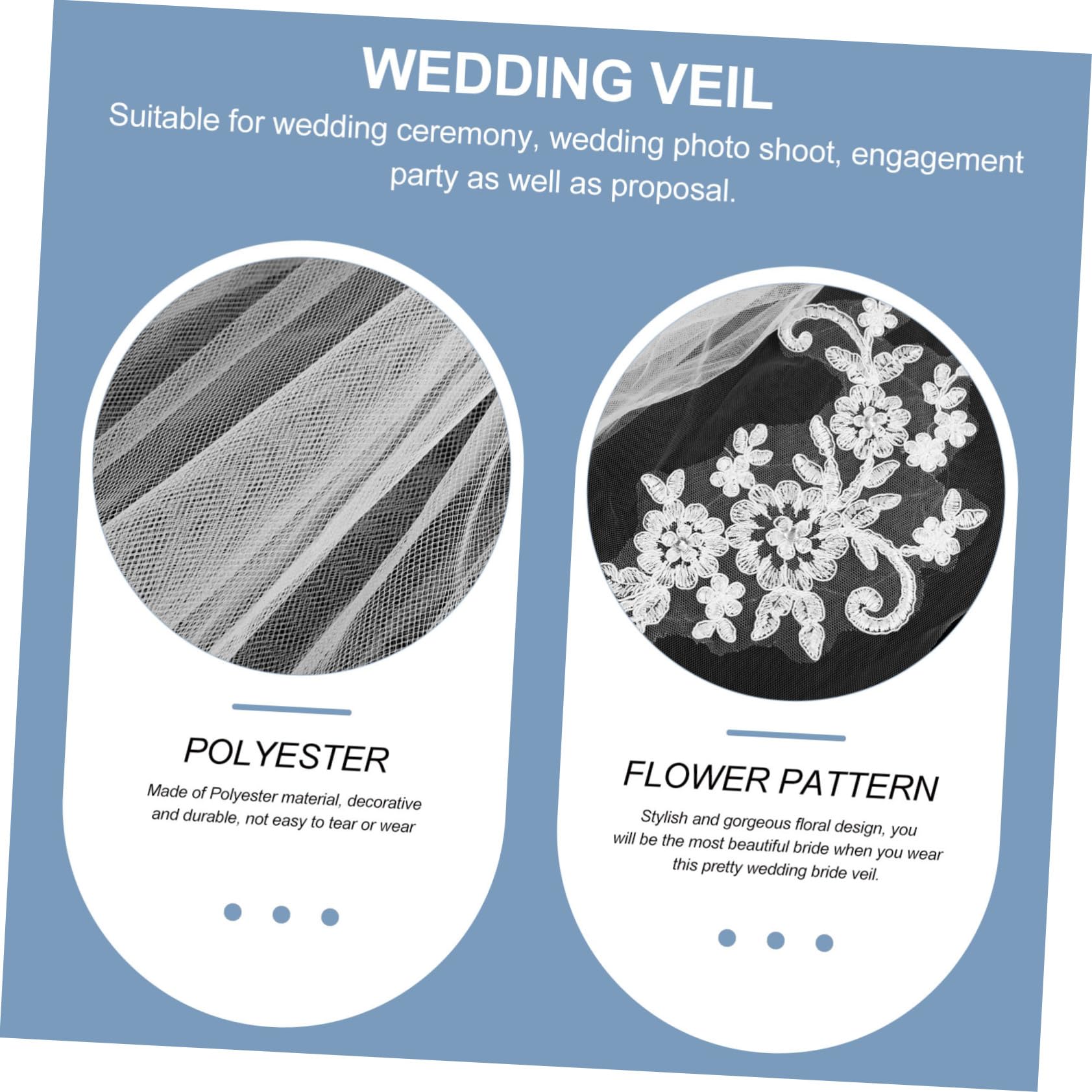 Holibanna 4pezzi Nuziale Da Sposa Singolo Con Fiori Elegante Accessorio Per Cerimonie e Fotografie Di Matrimonio Design Raffinato Per Sposi