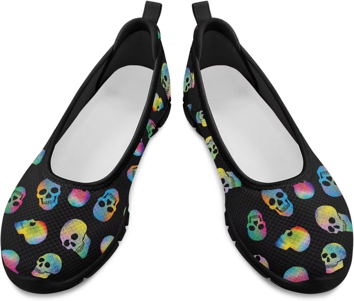 Women's Slip on Loafer Shoes Mesh Casual Ballet Flat Walking Sneakers Knit Round Toe Casual Shoes