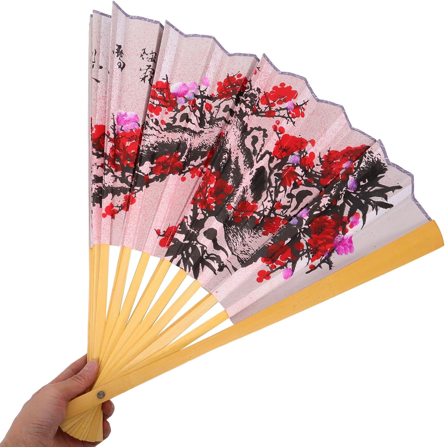 BESTonZON Folding Fan Wall Decor Chinese Large Hanging Paper Photography Prop Fan Wall Hanging