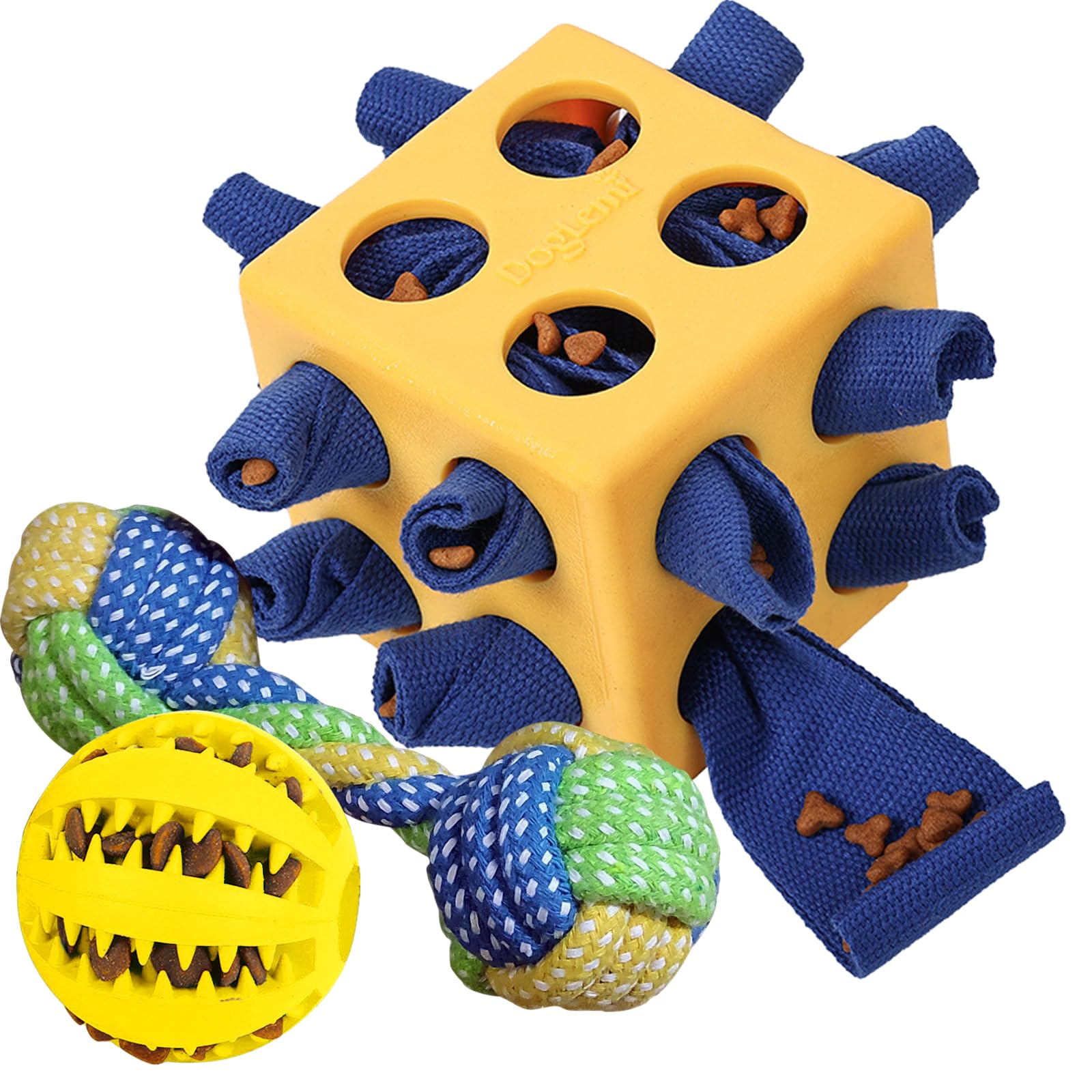 MynePets Dog Puzzles, Interactive Snuffle Toys for Dogs, Slow Eating and Keep Busy, Encourage Natural Foraging Skills, Relieve Boredom, 3 Pack Dog