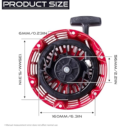 Miniatura 2 de Arrancador de retroceso con copa de arranque compatible con Honda GX120 GX160 GX200 Arrancador de tracción (patas de varilla de acero) Motor