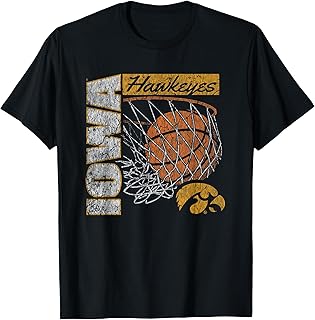 Iowa Hawkeyes Vintage Basketball 90's Black T-Shirt