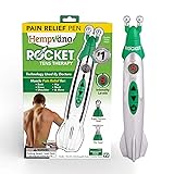 Hempvana Rocket Pain Relief Pen, As Seen On TV, Wireless TENS Therapy, Portable Muscle Stimulator - Same Technology Used by Doctors - Muscle Pain Relief -9 Adjustable Intensity Settings-3 Unique Heads