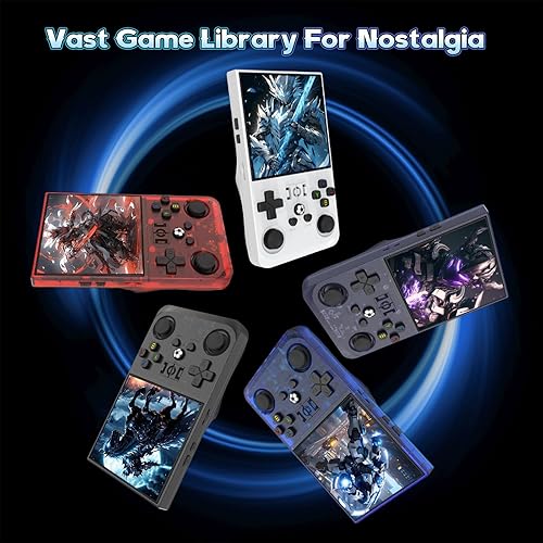 Miniatura 4 de R36MAX - Consola de juegos de mano retro con juegos integrados de 22000+18000+, nueva consola de juegos 2025, pantalla de 4.0 pulgadas, juegos