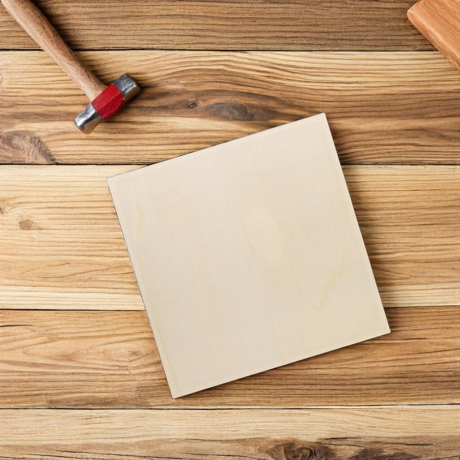 10 Stück Sperrholzplatte Stabile Basis Quadratische aus Buchenholz mit Natürlicher Maserung für Holzprojekte für Bodenbeläge und Basteldesigns