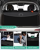 Vista 379 de Powerty Cubierta de Carga para Accesorios Kia Sportage 2023-2025 2026, Textura de Lona Cubierta Retráctil para Maletero Trasero de Carga de Equipaje