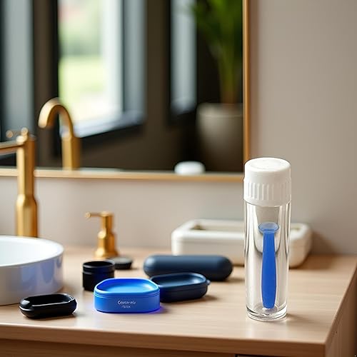 Miniatura 2 de Herramienta de lente de contacto de silicona suave conveniente azul Removedor de émbolo Insertador de lente escleral, para lentes duras suaves