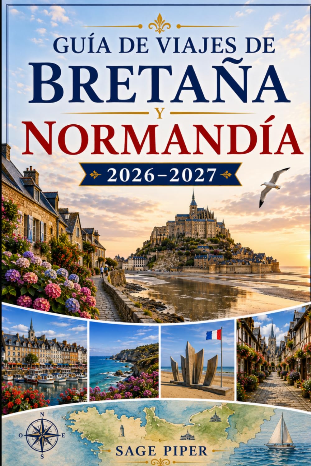 Guía de viajes de Bretaña y Normandía 2026–2027: Explora Saint-Malo, Mont-Saint-Michel, Honfleur, Ruan, las playas del Día D, pueblos costeros y ... parejas, familias y viajeros en solitario