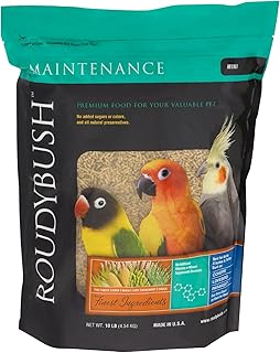 Roudybush Alimento de mantenimiento diario para aves – Alimento para aves formulado científicamente – Pellets de alimento para aves con maíz, trigo, soja y más – Alimento nutritivo y saludable para