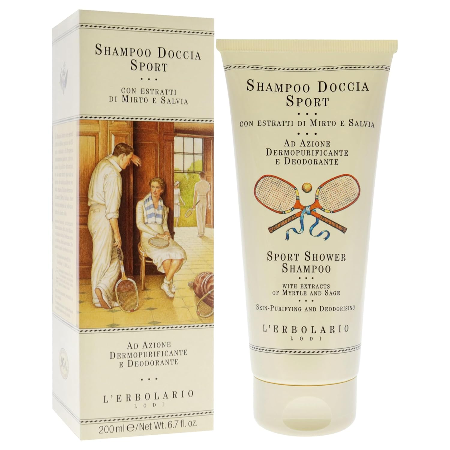 L'Erbolario Sport Shower Shampoo - Gentle Cleanser For Hair And Body The Can Be USed Multiple Times Per Day - Made For Those Who Go To The Gym, Pool Or Sauna - Leaves Skin Soft And Hair Thick - 6.7 Oz - Image 3