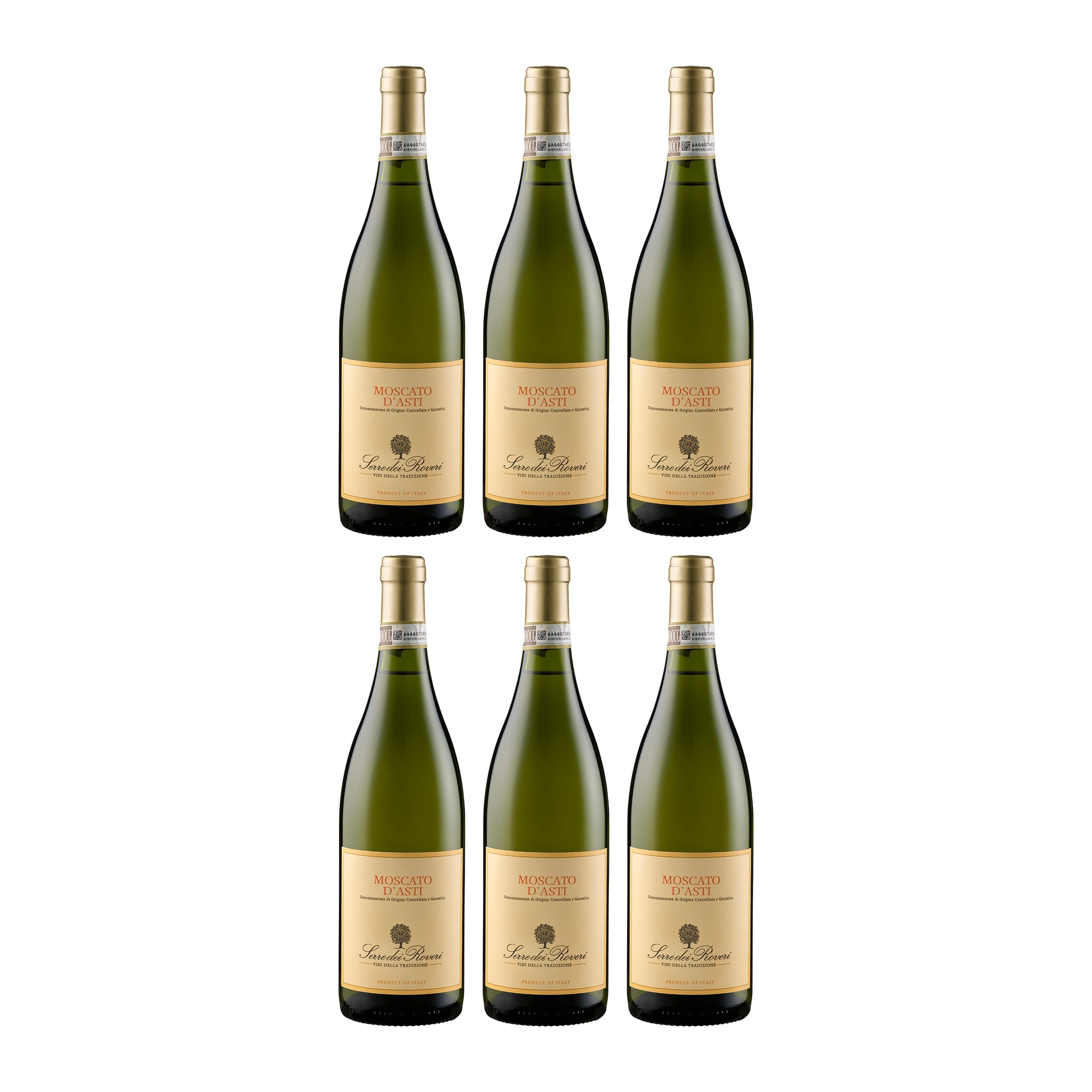 Serre dei Roveri Moscato d'Asti DOCG Weisswein Weiss süss Italien inkl. FeinWert E-Book (6 x 0.75 l)