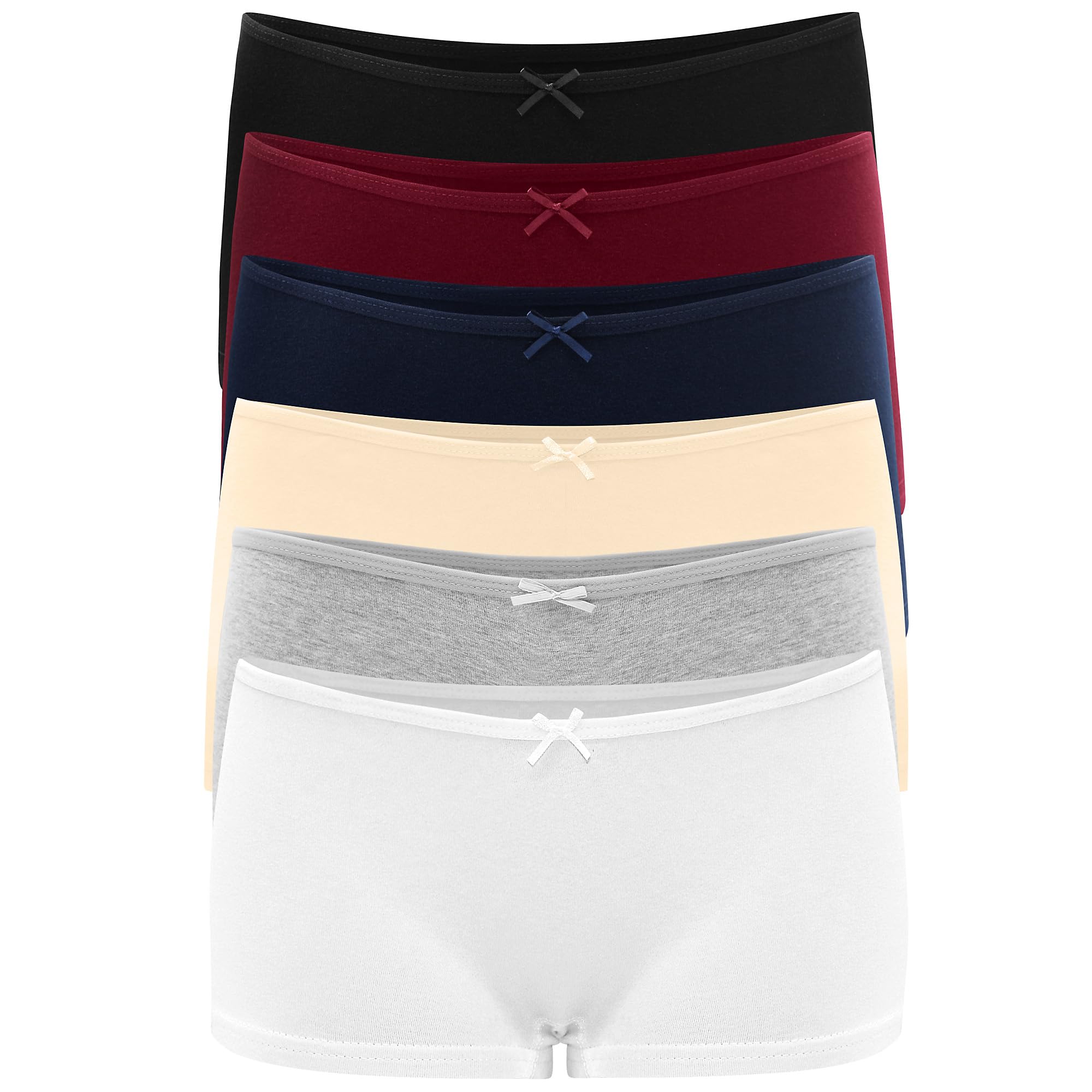 Women Comfort Boxer Short Cotton Underwear Soft Boy Short Pack of 3/6 3901 M Set-un