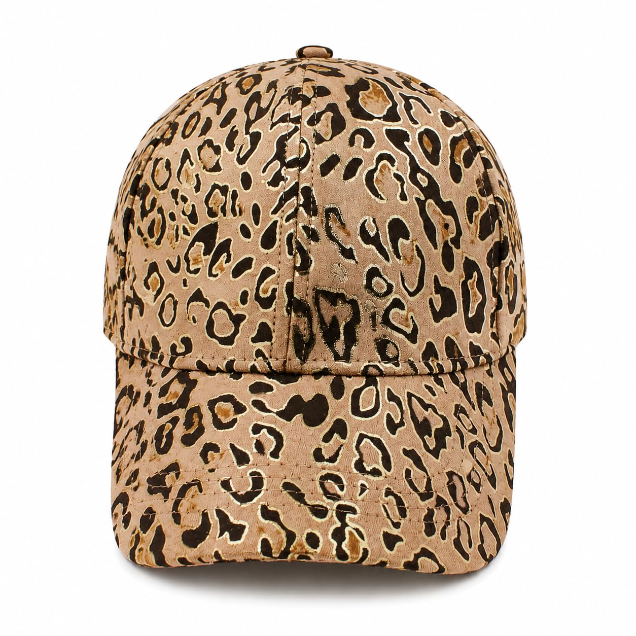 VRITRAZ Leopard Print Baseball Cap for Women & Girls | Adjustable Metal Buckle, Curved Brim & Structured Crown | Stylish Fashion Cap for Casual Wear, Travel, Outdoor, Sports & Gifting (Brown)