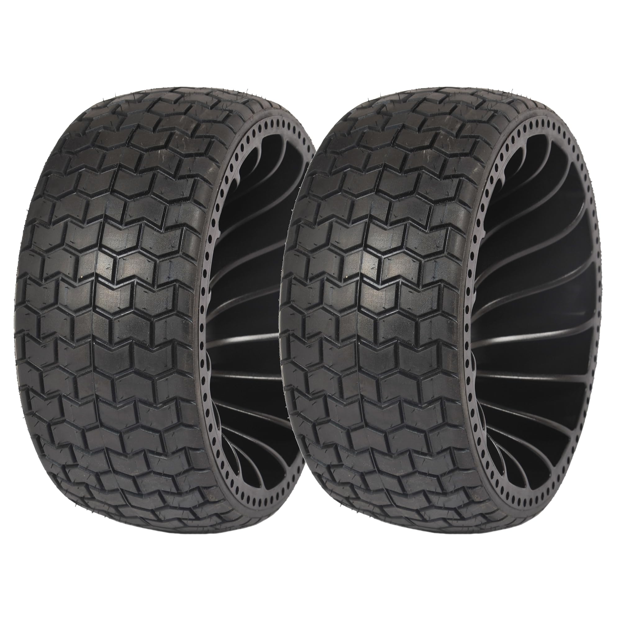MARASTAR 31426-2PK 15x6.00-6 Tire and Wheel Assembly, Flat-Free Flex Tire, Replacement Riding Lawn Mower Front Tires, 2 pack