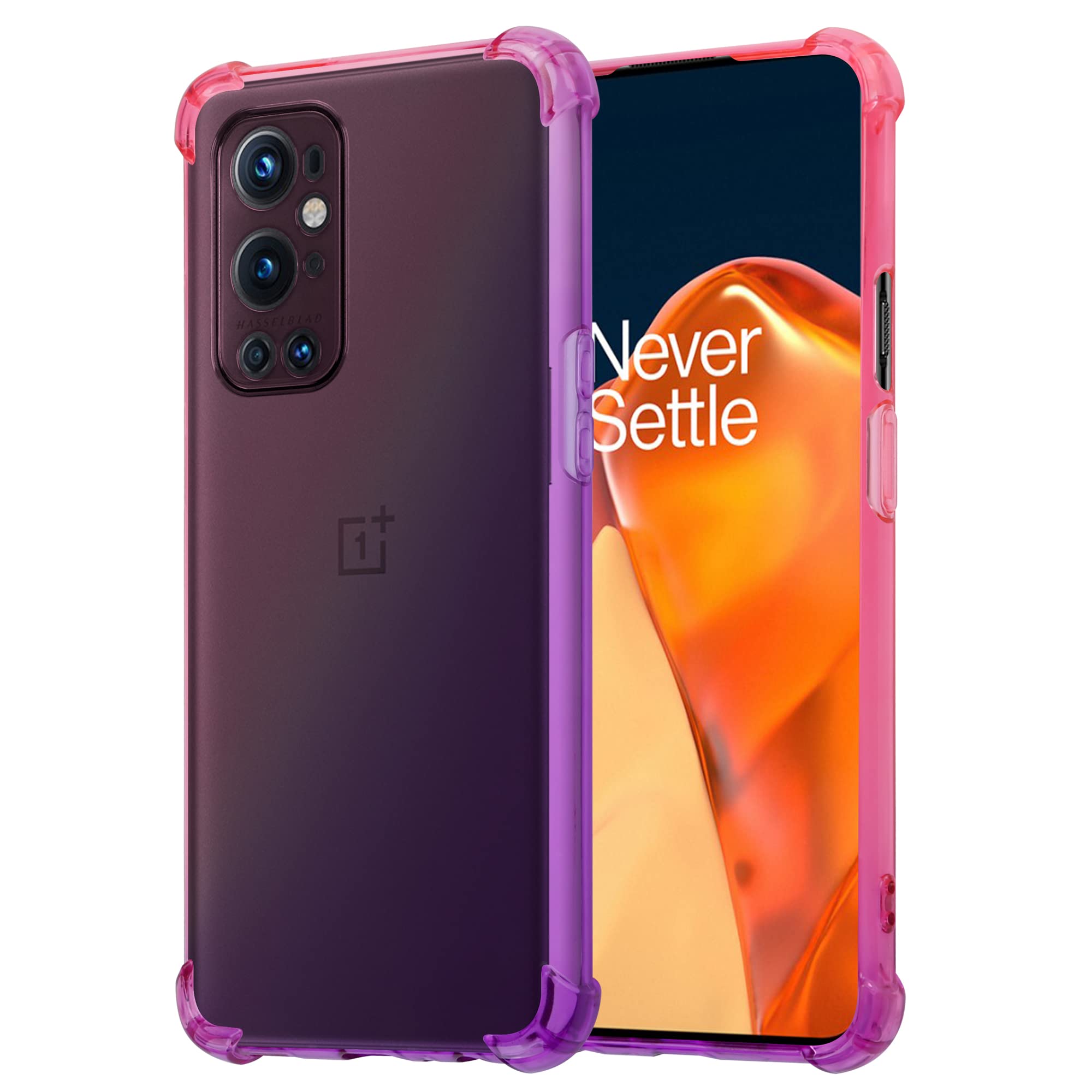 Amazon Brand - Solimo Shockproof Translucent Dual Shade Gradient Flexible TPU Back Cover for OnePlus 9 Pro - Pink Purple (B09G8TD7MP) Amazon Price History, Amazon Price Tracker