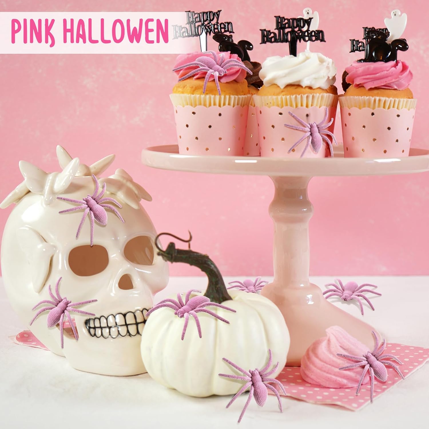 Shappy 20 Pcs Mini Fuzzy Spider Realistic Hairy Small Plastic Fake Spiders Halloween Prank Spider Props Scary Funny Halloween Indoor Outdoor Decorations (2.76 x 2.76 Inch)