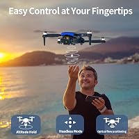 Karuisrc LED Kék Lámpás Drón 1080P HD Kamerával, Kezdőknek, Kefenélküli Motorral, 5GHz WiFi FPV Átvitel, 3D Flip, Magasságtartás, Cserélhető 3
