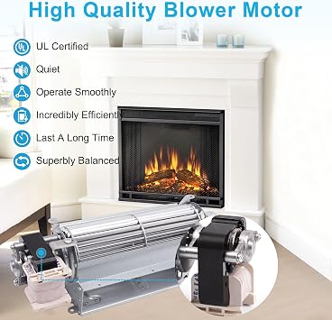 GZ550 GZ552 Replacement Fireplace Blower Fan for Continental, Napoleon Fireplaces | EP62-1, NZ62, B440-KT, W062-0005, Rotom R7-RB61