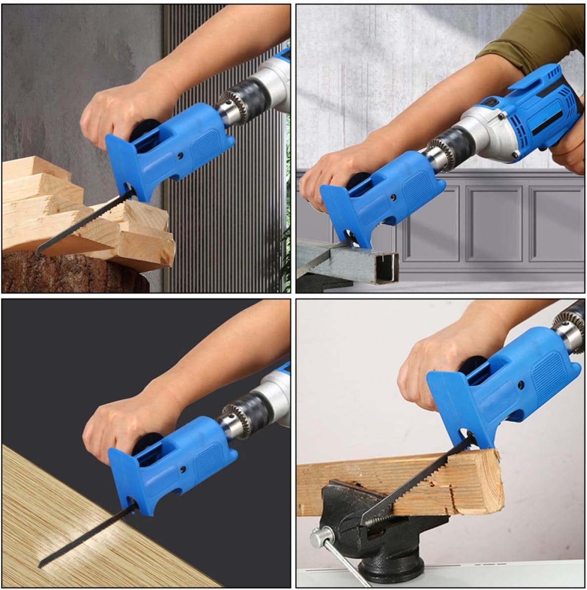 Electric Drill Refitted Saw for Wood Cutting and PVC Projects