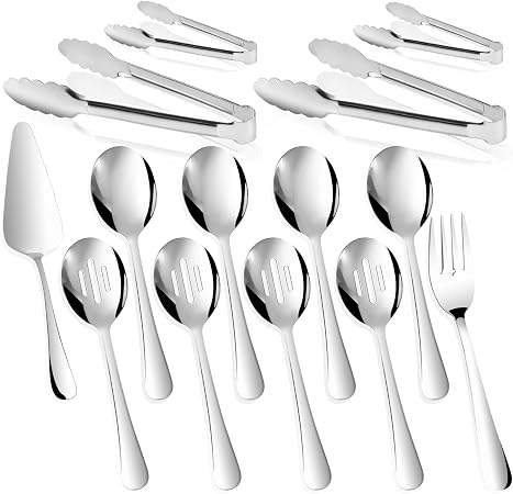14PCS Serving Utensils - Hostess Serving Utensils Set, Premium Stainless