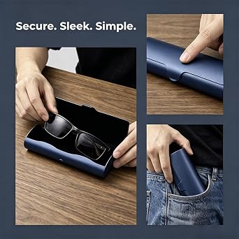 Philley Eyeglasses Aluminum Ultra-Light Slim Reading Glasses Case