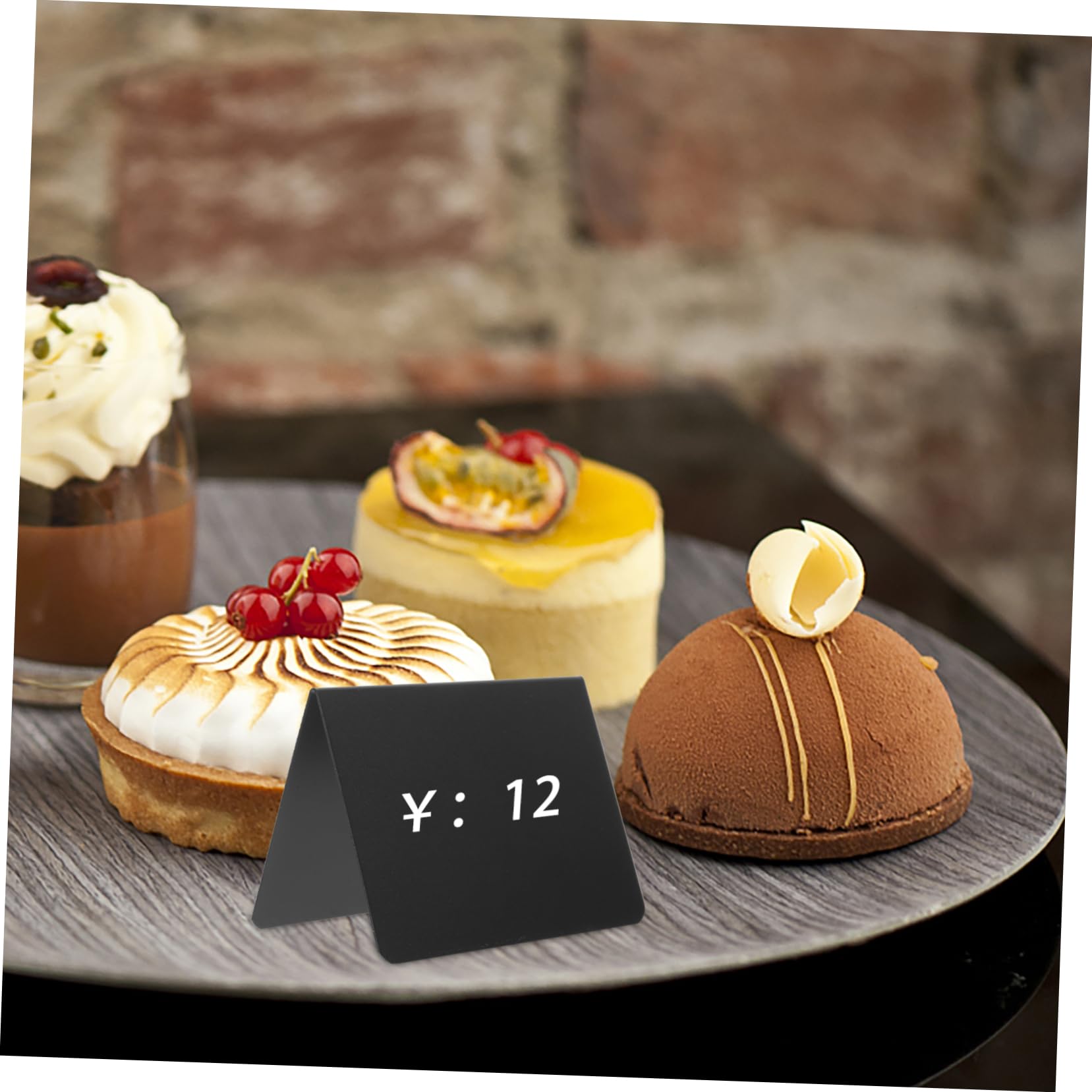NUOBESTY Praktisches Mini-kreidetafel-schild Desktop-memo-board Schreib-memo Für Ladentisch-schild L-förmiger Ständer Leicht Zu Reinigen Und Zu Pflegen Für Party-buffet Einzelhandel