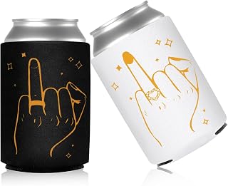 Wedding Can Cooler Sets, Personalized Wedding Gifts for Couples, Husband and Wife, Bottles and Cans Collapsible Sleeve, Neoprene Insulator Can Sleeves for Wedding, Honeymoon, Bridal Showers(2 Pack)