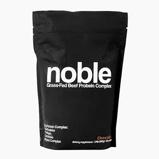 Noble All-in-One Chocolate Protein Powder, 21g Grass-Fed Beef Protein & Collagen, Colostrum & Organ Blend, Whey-Free, Seed Oil-Free, Zero-Carb, 30 Servings (1.75lbs)