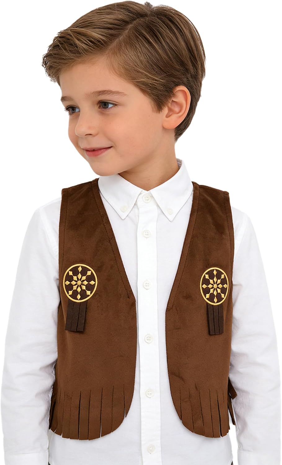 easyforever Infant Boys Girls Western Disco Dance Outfit Fringed Waistcoat Tassel Jacket Faux Suede Cowboy Vest
