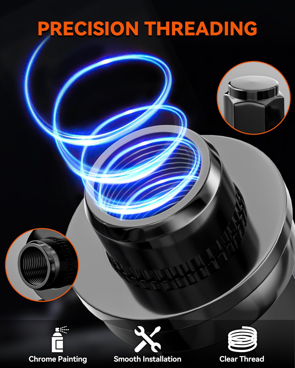 YIZBAP 24PCS 12x1.5 Lug Nuts, M12x1.5 OEM Factory Mag Washer Style Chrome Lug Nuts 1.87" Tall - 13/16'' (21mm) Hex for Tacoma 4Runner FJ Cruiser SR5 Pre-Runner TRD Off-Road Limited