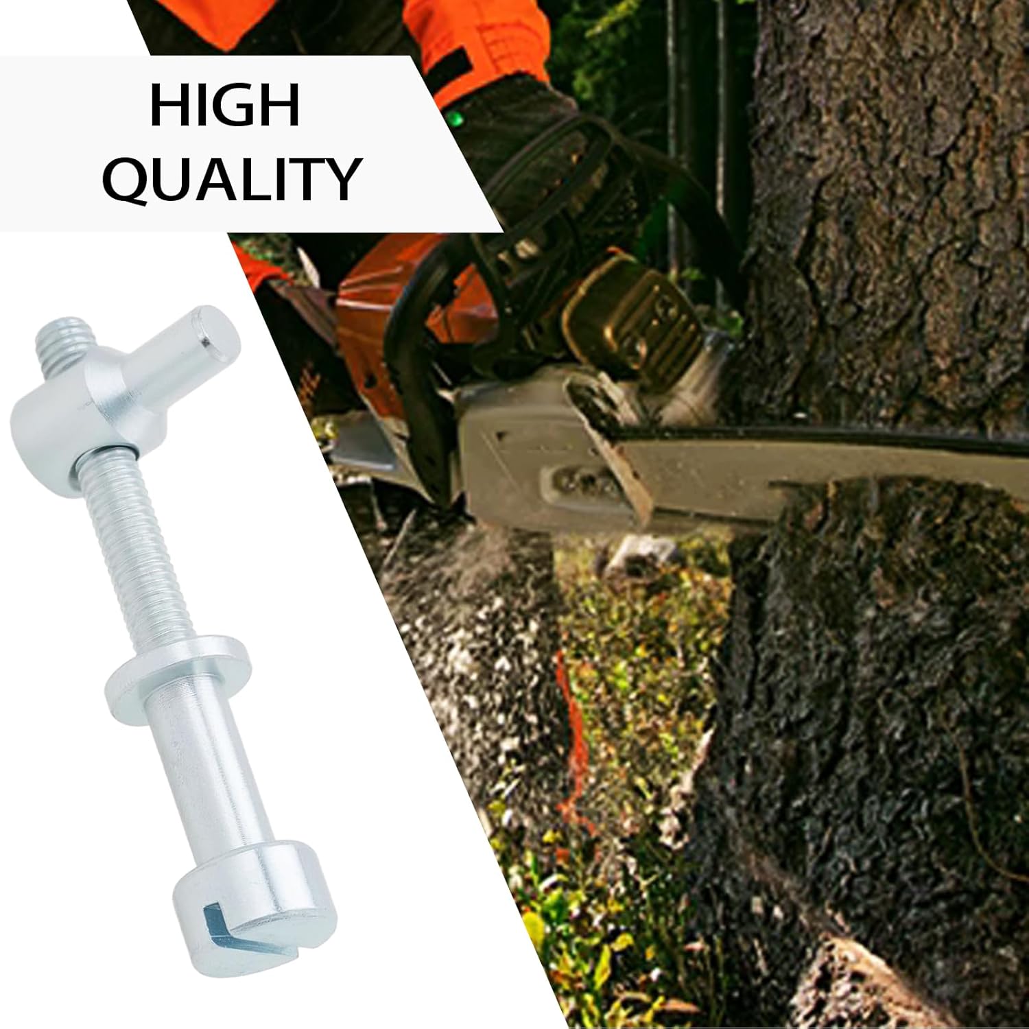 eMagTech 2PCS Chainsaw Tensioner Adjuster Screw Compatible with Stihl 028 028AV AV Super 51.9x10.6mm Chainsaw Tension Adjustment Bolt Silver