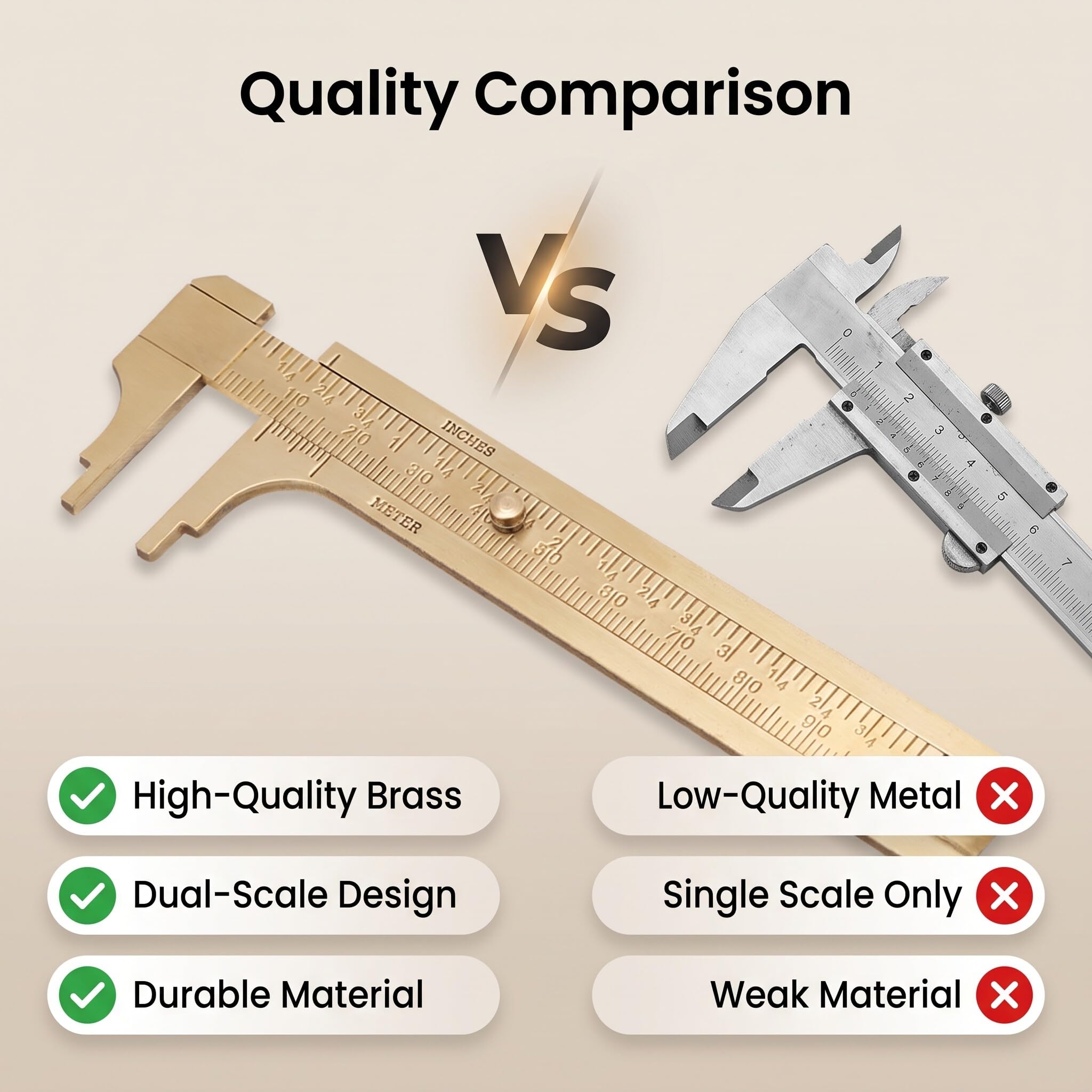 Brass Vernier Calipers - Precision Measuring Tool -5