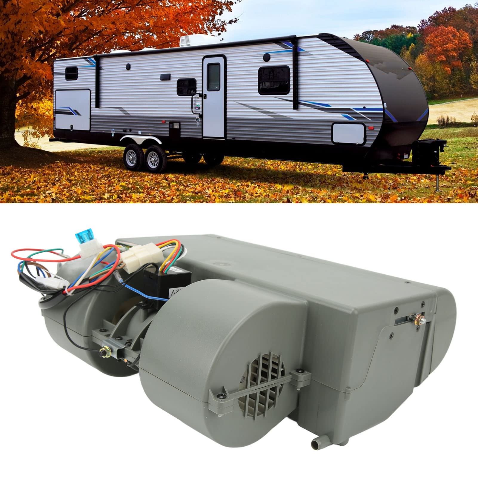evaporatore AC per veicoli universali, design bobina a 4 vie, controllo a 4 velocità del, per auto, camion, kit di installazione semplice incluso