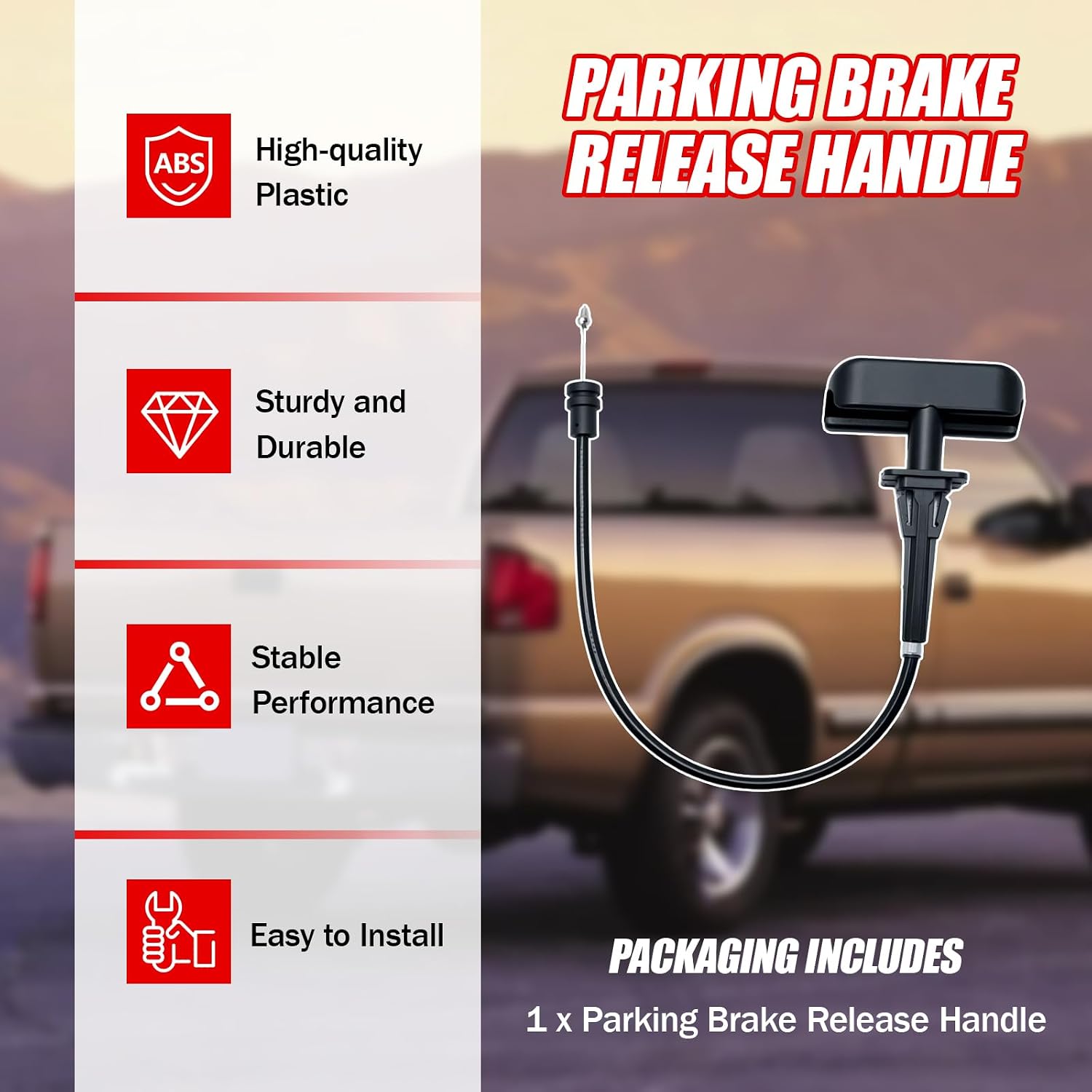 Parking Brake Release Handle Compatible with 1995-2004 Chevrolet S10/GMC Sonoma,1995-2005 Chevrolet Blazer/GMC Jimmy,Oldsmobile Bravada 1996-1997 Replace for 15025402 15027989
