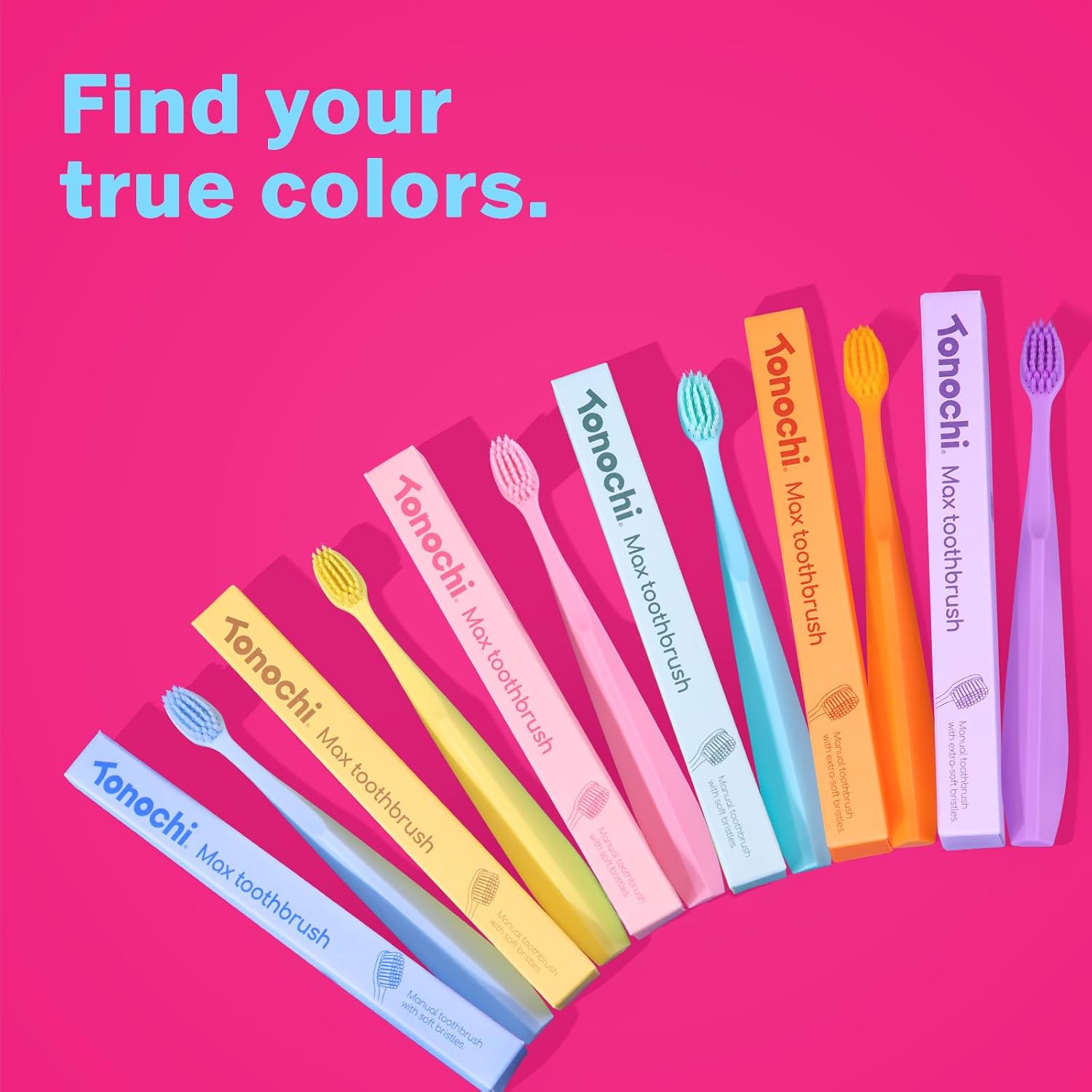 Max Extra Soft Toothbrush for Adults with Sensitive Gums, Soft Bristle Toothbrushes, Wide Head for Back Teeth, Ergonomic Non-Slip Grip, BPA Free, Individually Wrapped, 4 Pack, Sky Blue