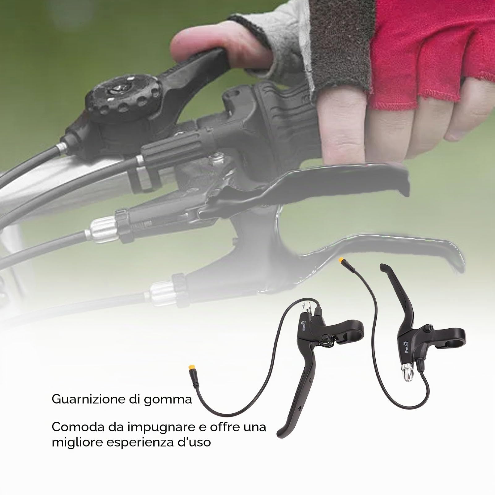Impugnatura del Freno della Bicicletta Elettrica, Interfaccia Impermeabile della Leva del Freno della Bici Elettrica Verniciata a Filo da 32 Cm per la Guida