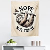 Vista 122 de Ambesonne Tapiz de naturaleza, silueta de oso salvaje en el bosque de la selva en la noche oscura, ilustración para colgar en la pared para Verde